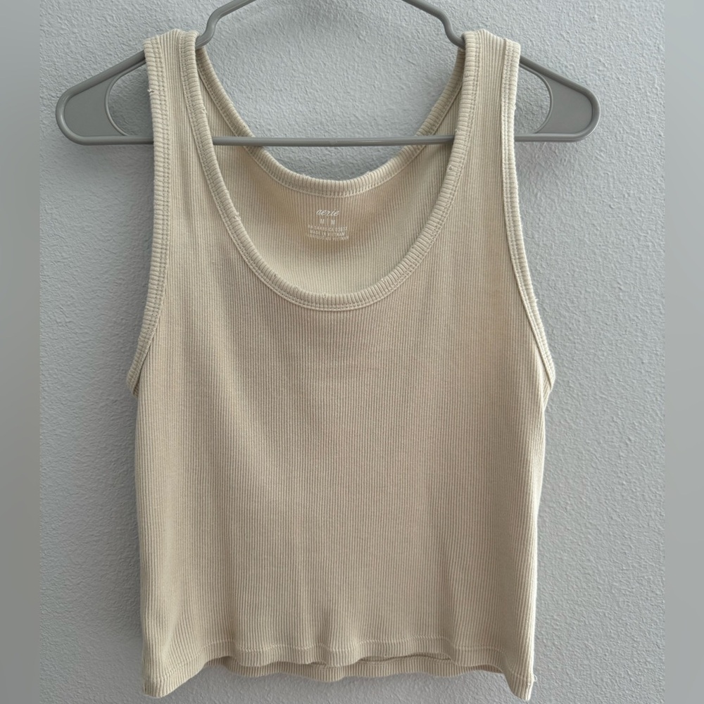 Tan AE Crop Tank